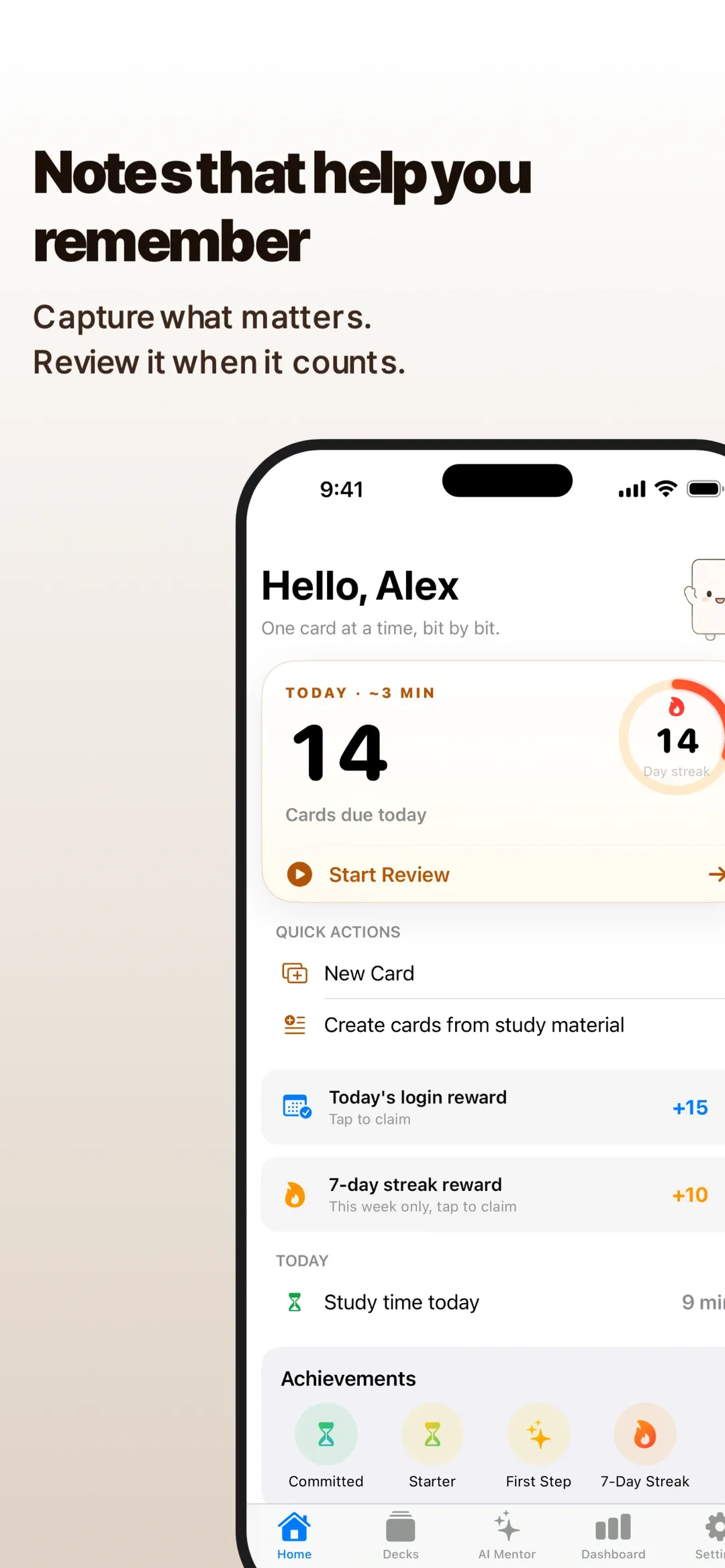 Memento Notes — A memory booster — powered by AI and FSRS.